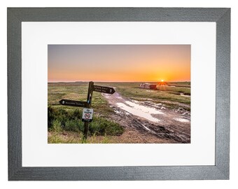 Burnham Overy Staithe Norfolk Coast Landscape Sunrise Framed Photo