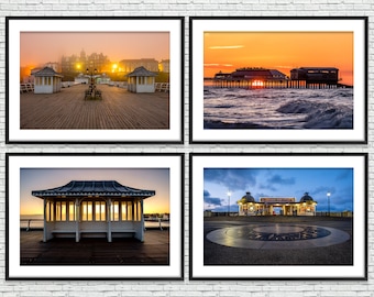 Cromer Pier Norfolk Coast Landscape Set Of 4 Poster Print Bundle Deal