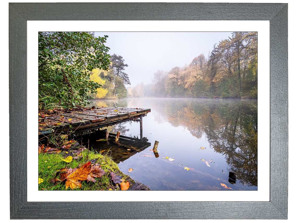 Watton Norfolk Loch Neaton Lake Autumn Scene Framed Landscape Photo - Etsy