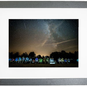 Wells Next The Sea Norfolk Coast Beach Huts Night Sky Framed Photo