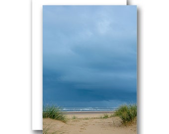 A5 Blank Birthday Greeting Card Norfolk Coast Holkham Beach Sand Dunes