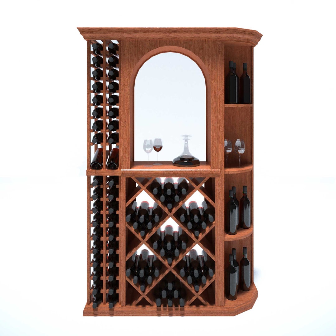 Handcrafted Wine Cellar Rack | Pine/oak/mahogany, 148 Bottle Capacity ...