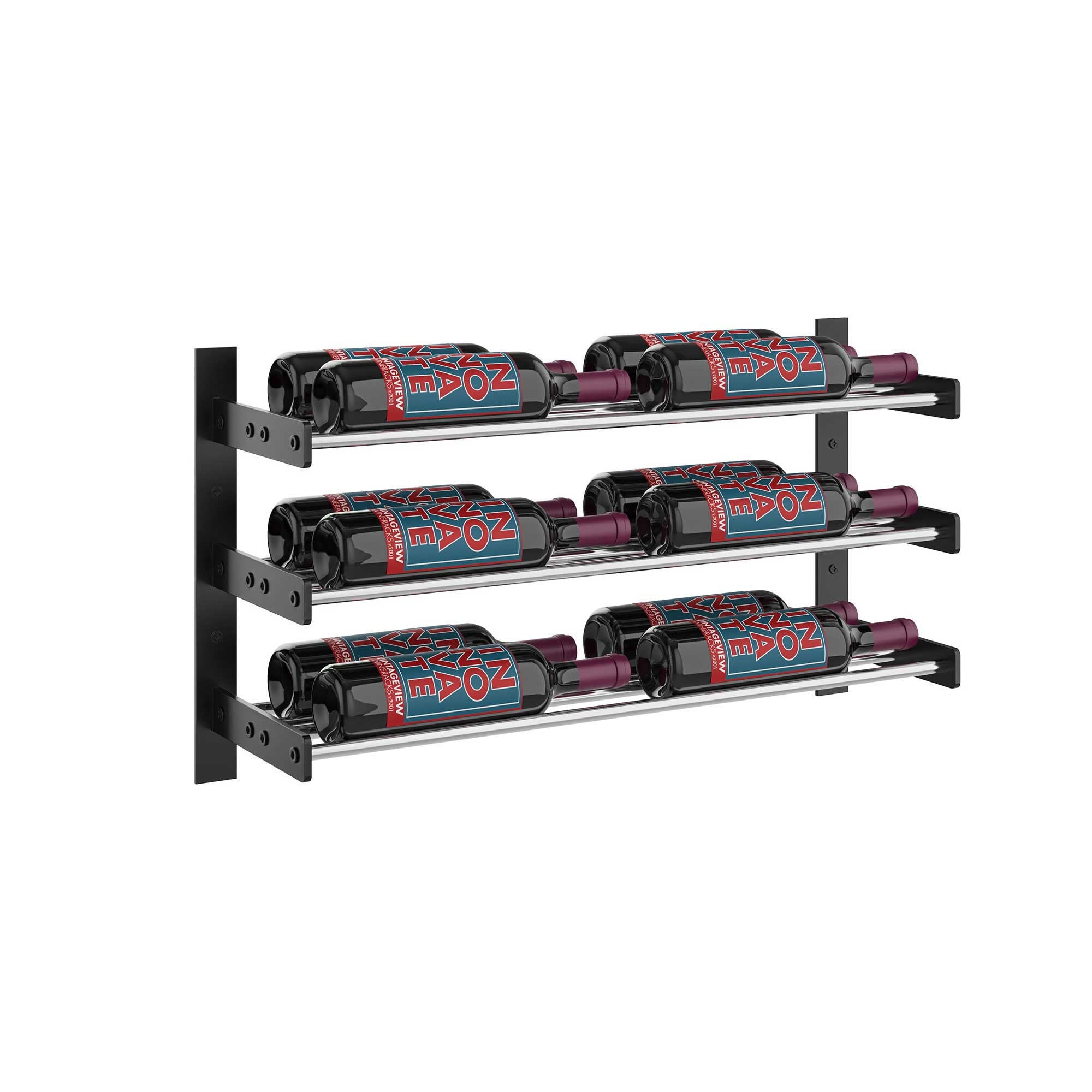 Modern Steel Wall Mount Wine Rack | Modular Bottle Display - Etsy