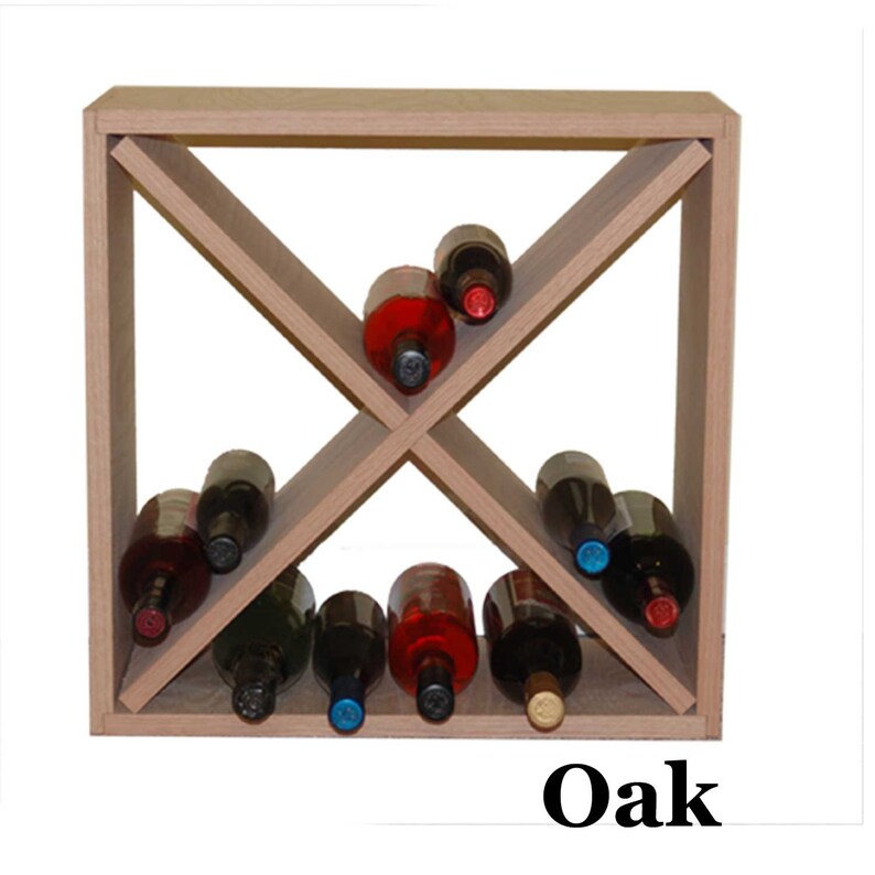 Cube Wine Rack Wood Wine Storage Etsy