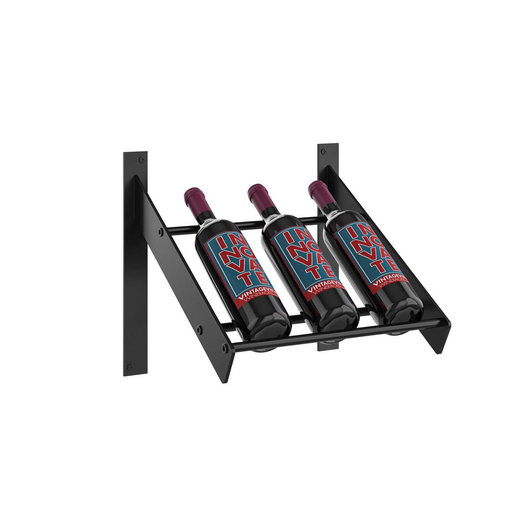 Modern Steel 3-bottle Wine Rack | Wall Mounted Display - Etsy