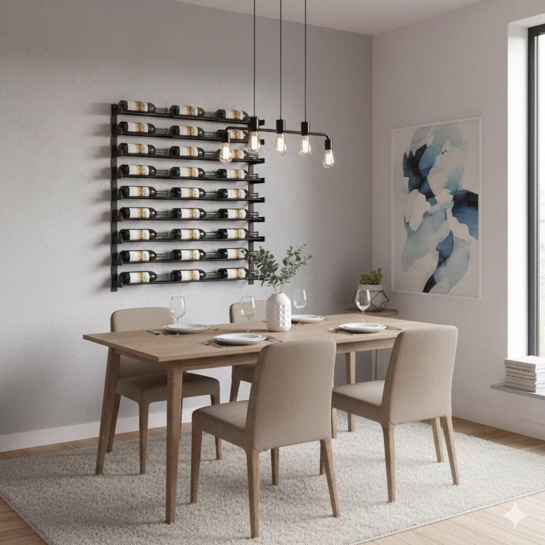 Wine Wall Mount Kit | Customizable Bottle Display Rack - Etsy