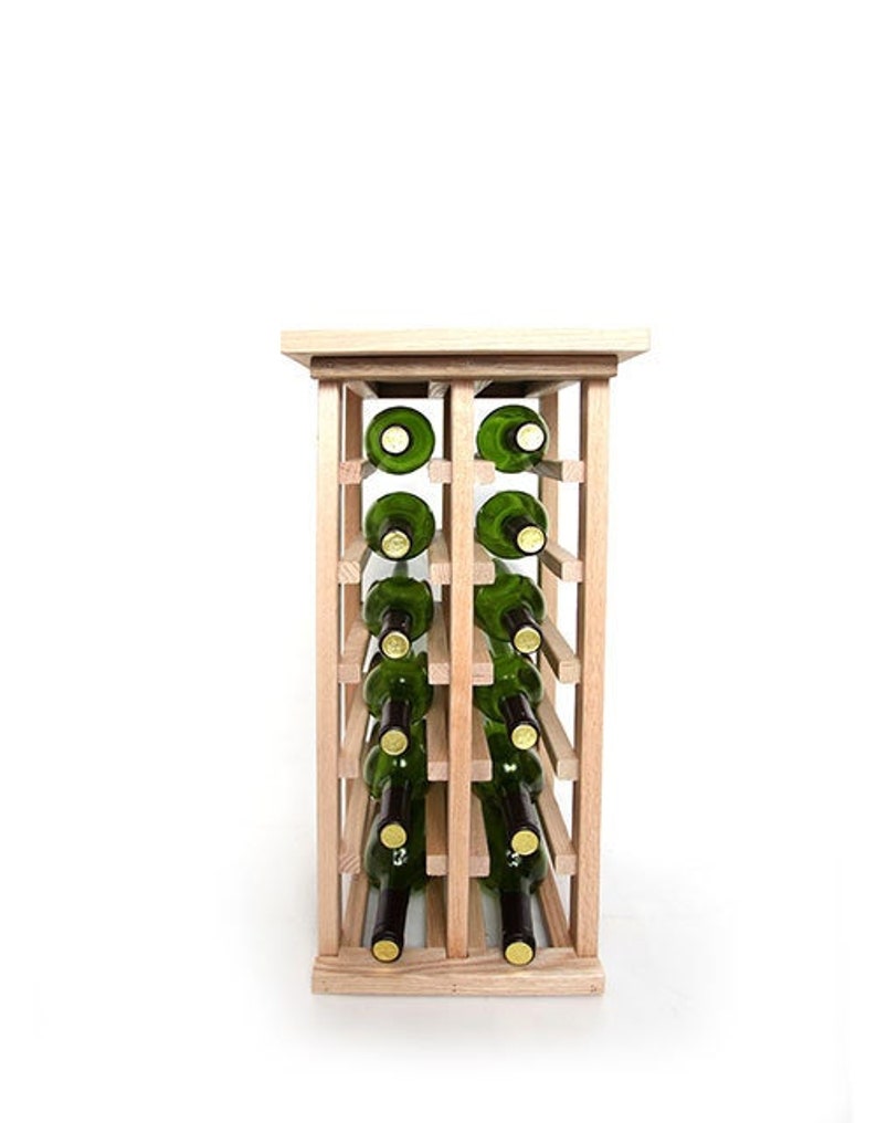 12 Bottle Wine Rack With Tabletop Etsy