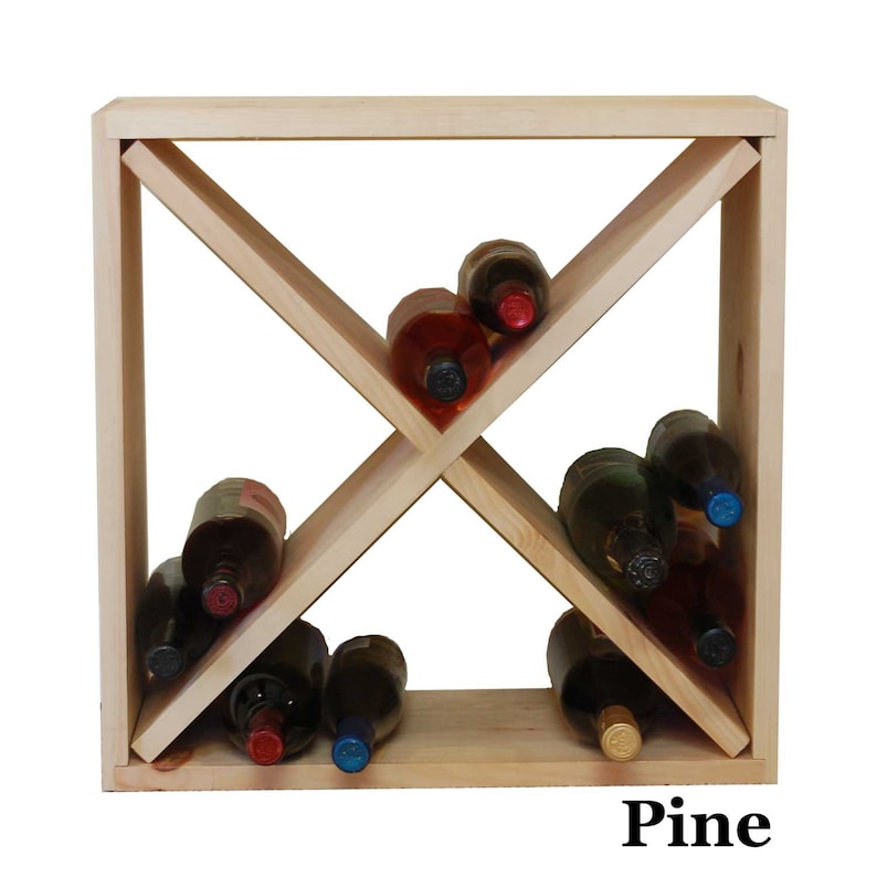 Pine Wood Wine Cube