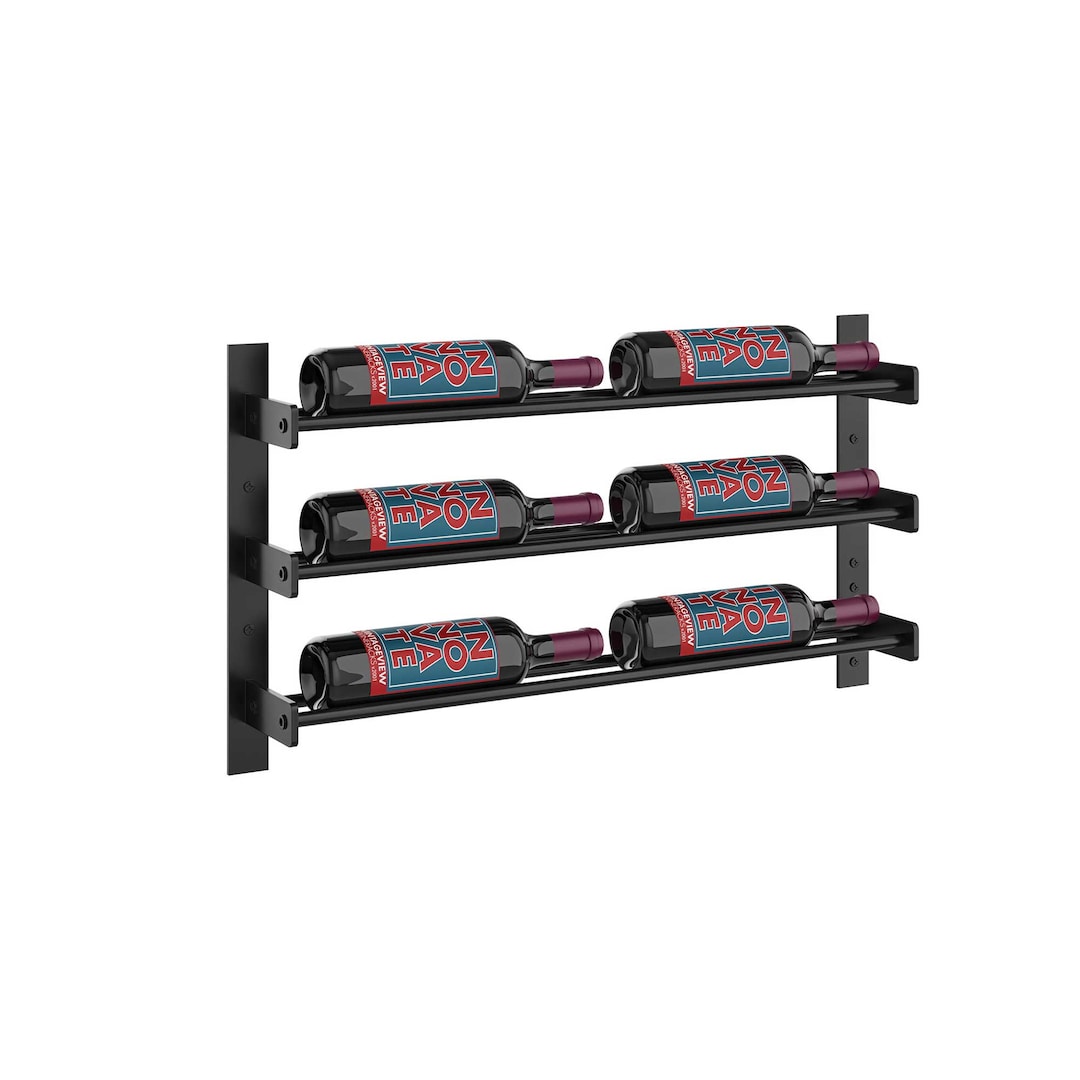 Modern Steel Wall Mount Wine Rack | Modular Bottle Display - Etsy