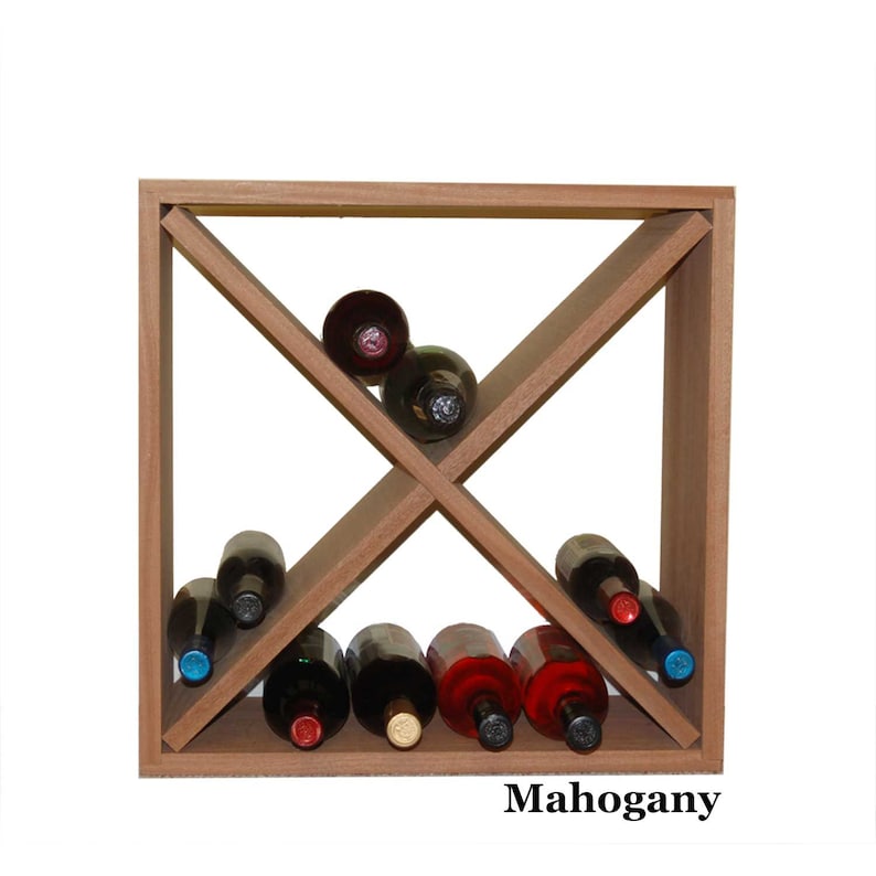 Mahogany Wood Wine Cube