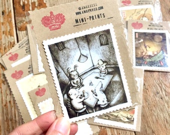 Hand-cut Miniprint: Congress of the Spoons!