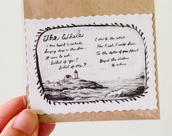 Hand-cut Miniprint: The Whale