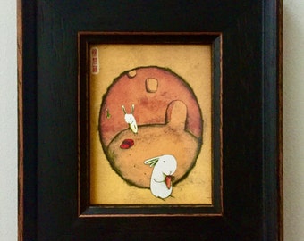 Framed Miniprint: The Carrot Thief!
