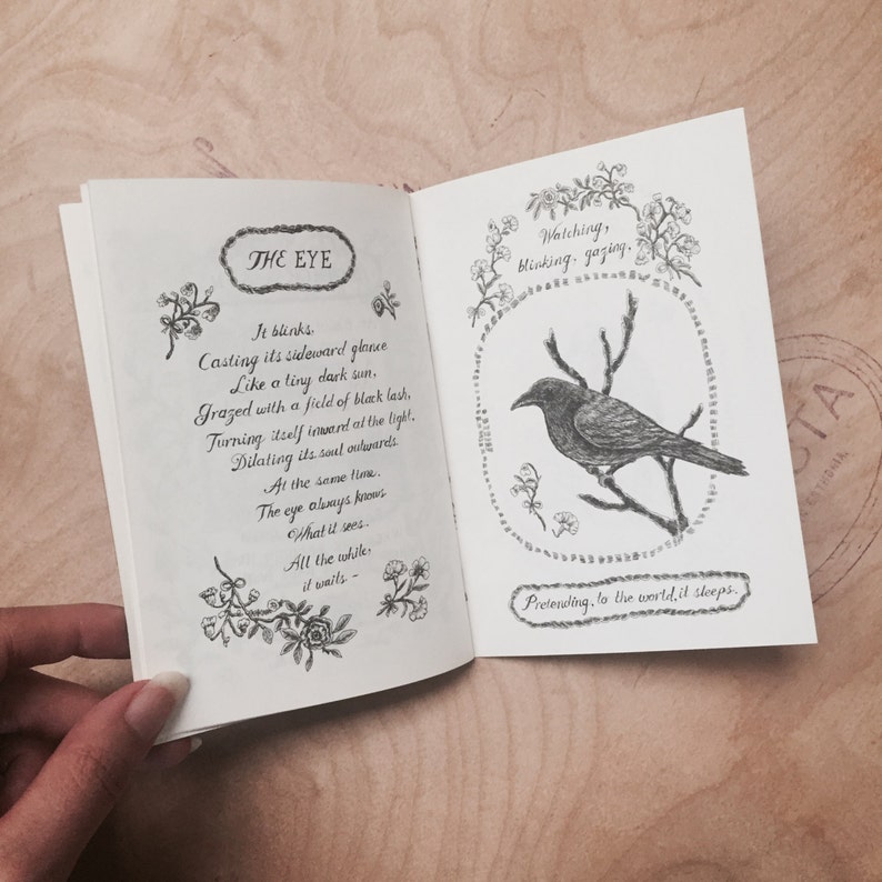 The Moon & The Eye a handmade, illustrated Poetry Zine image 4