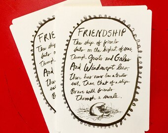 Poetry Greeting Card - Friendship