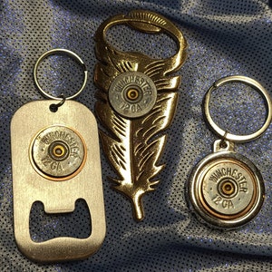 Supernatural Inspired Feather Bullet Bottle opener keychain - Decorative Dean Winchester, Castiel Beer bottle opener