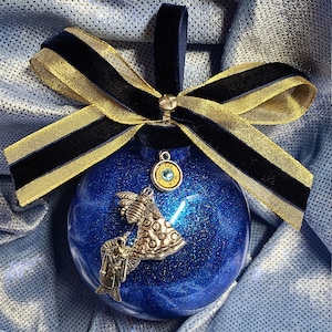 Supernatural Fandom Inspired Glass Christmas Ornament Bauble Ball - Castiel the Angel