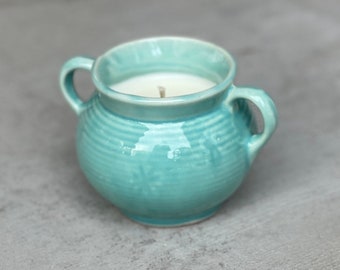 Mid-Century Ceramic Soy Candle - Tropical Citrus Fragrance