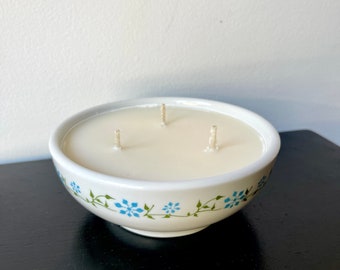 Vintage Retro Bowl Soy Candle - Coconut Bourbon