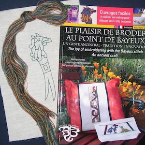 Impara il RICAMO A PUNTO BAYEUX con l'offerta scoperta: libro + mini kit (la prua del drakkar del Duca Guglielmo) Arazzo di Bayeux