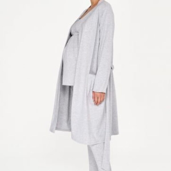 COOL mama  Maternity Nightgown grey