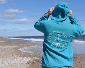 The Hope Tank - Mermaid Green Zip Sweatshirt