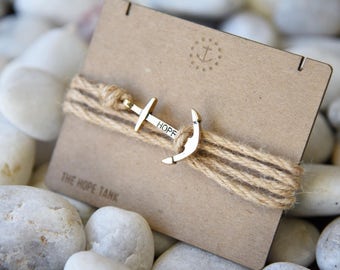 Hemp + Hope Anchor Bracelet