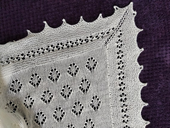 Baby Shawl Traditional Baby Shawl Christening Shawl White Baby
