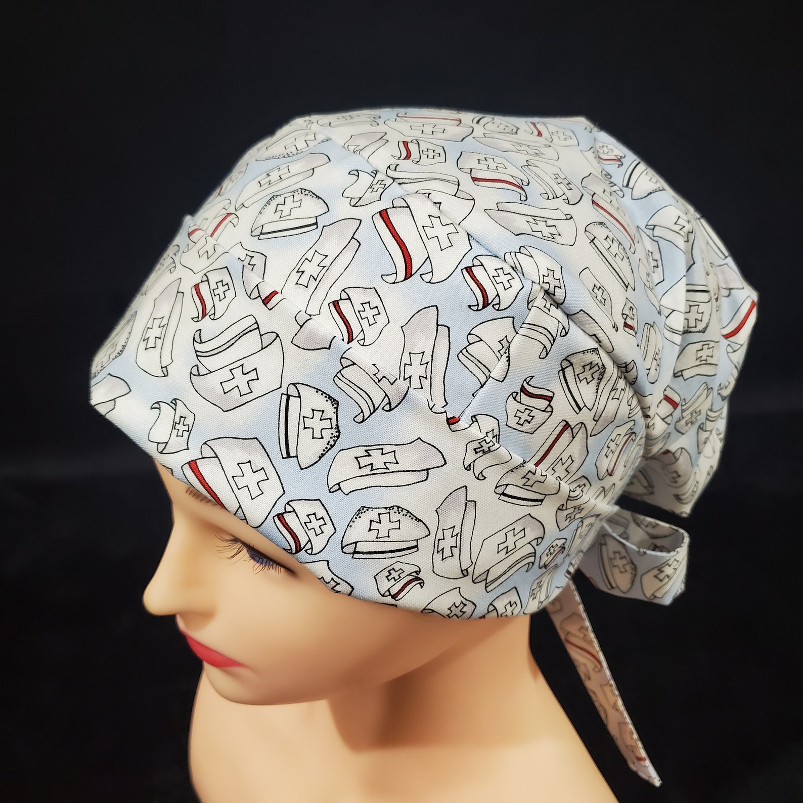 Nurse Hat Scrub Cap With Toggle Strap Tie Comfortable Fit - Etsy