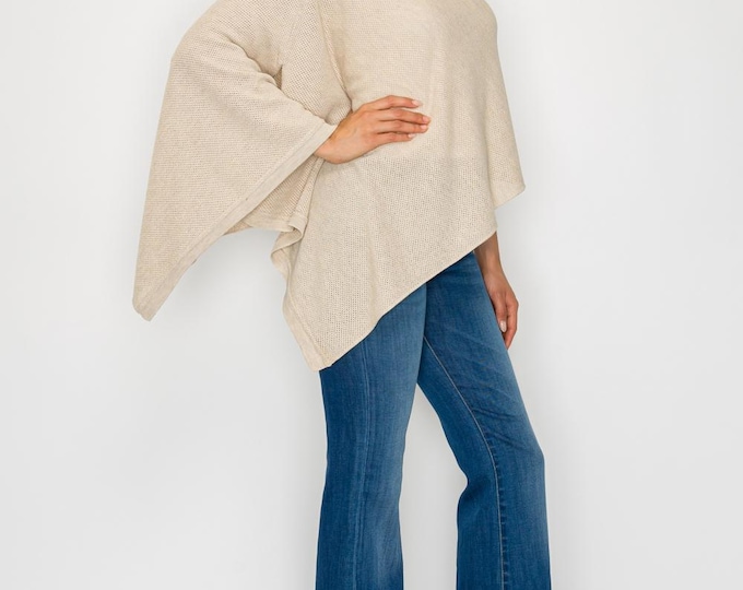 Beige Lightweight Knit Nursing Shawl