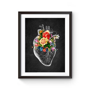 Heart Print, Anatomical Art, Doctor Gift, Nurse Graduation Gift, Nursing School, Syringe Print, Medical Art, Medical school, Doctor Wall Art