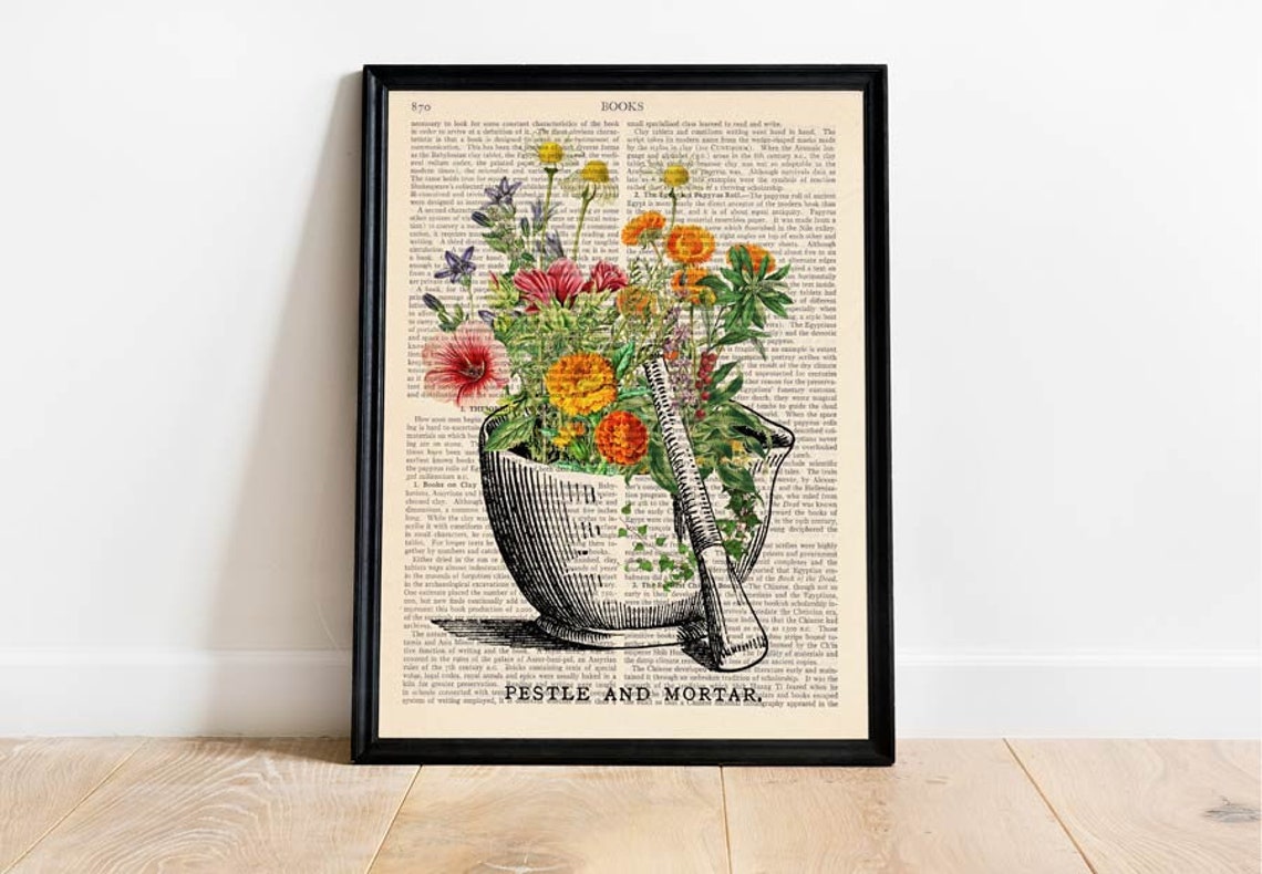 Pestle and Mortar Apothecary Art Medical Art Clinic Decor | Etsy