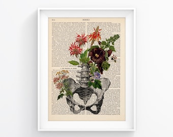 Anatomy Poster Upcycled Page book Print Vintage Illustration Print Wall decor Decorative Art Book Page Retro Poster Vintage Book print 096