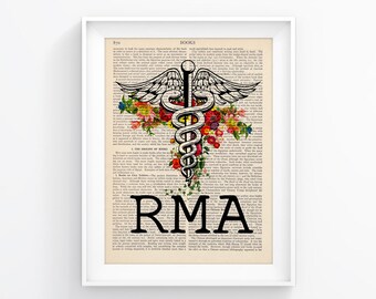 RMA Medical Assistant Caduceus Medical Symbol Nursing Assistant, Graduation Gift, Nursing School, Nurse Assistant 193