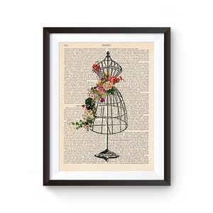 Dress Form Print, Sewing Gift Idea, Seamstress Gift, Craft Room Decor, Sewing Art, Sewing Room Decor, Sewing Wall Art, Sewing Decor