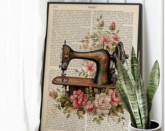 Sewing Machine Print, Craft Room Art, Gift For Seamstress, Craft Room Decor, Sewing Wall Art, Sewing Room Decor