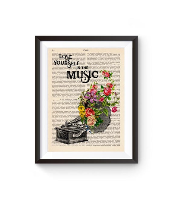 Gramophone Vintage Poster Vintage Illustration Vinyl Disc - Etsy