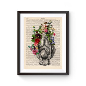 Impresión de feto en el útero, regalo de embarazo, arte médico, anuncio de bebé, regalo para futura mamá, útero embarazado, futura mamá, arte de embarazo, arte para bebés
