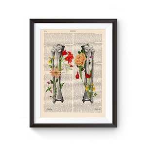 Tibia Bone Print, Orthopedics, Doctor Office Decor, Shinbone Illustration, Orthopedic Gift, Anatomy Illustration, Chiropractor Art