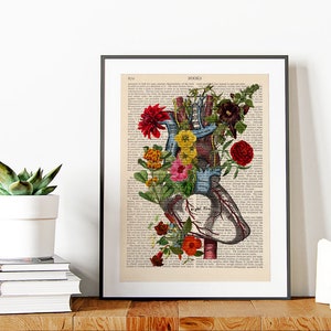 Anatomy print, Medical Print, Heart Illustration,Heart Print, Cardiac nurse, Cardiologist Gift, Medicine course