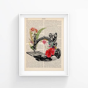 Sewing Machine Art Print, Sewing Room Decor, Craft Room Art, Gift For Seamstress, Craft Room Decor, Sewing Art, Sewing Wall Art