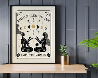 Empowered Women mystical moon poster | Rolled Poster