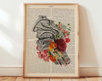 Pharynx Anatomy Print, Nose Mouth Throat Larynx Function Anatomy Art, Anatomy Illustration, Speech Therapy, Pathologist Gift