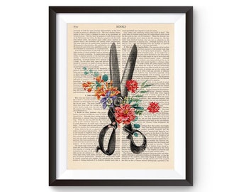 Sewing Scissors Print, Sewing Gift, Seamstress Gift, Craft Room Decor, Sewing Art, Needlework, Sewing Wall Art, Dressmaker Shears