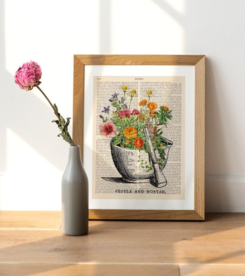 Pestle and Mortar Apothecary Art Medical Art Clinic Decor | Etsy