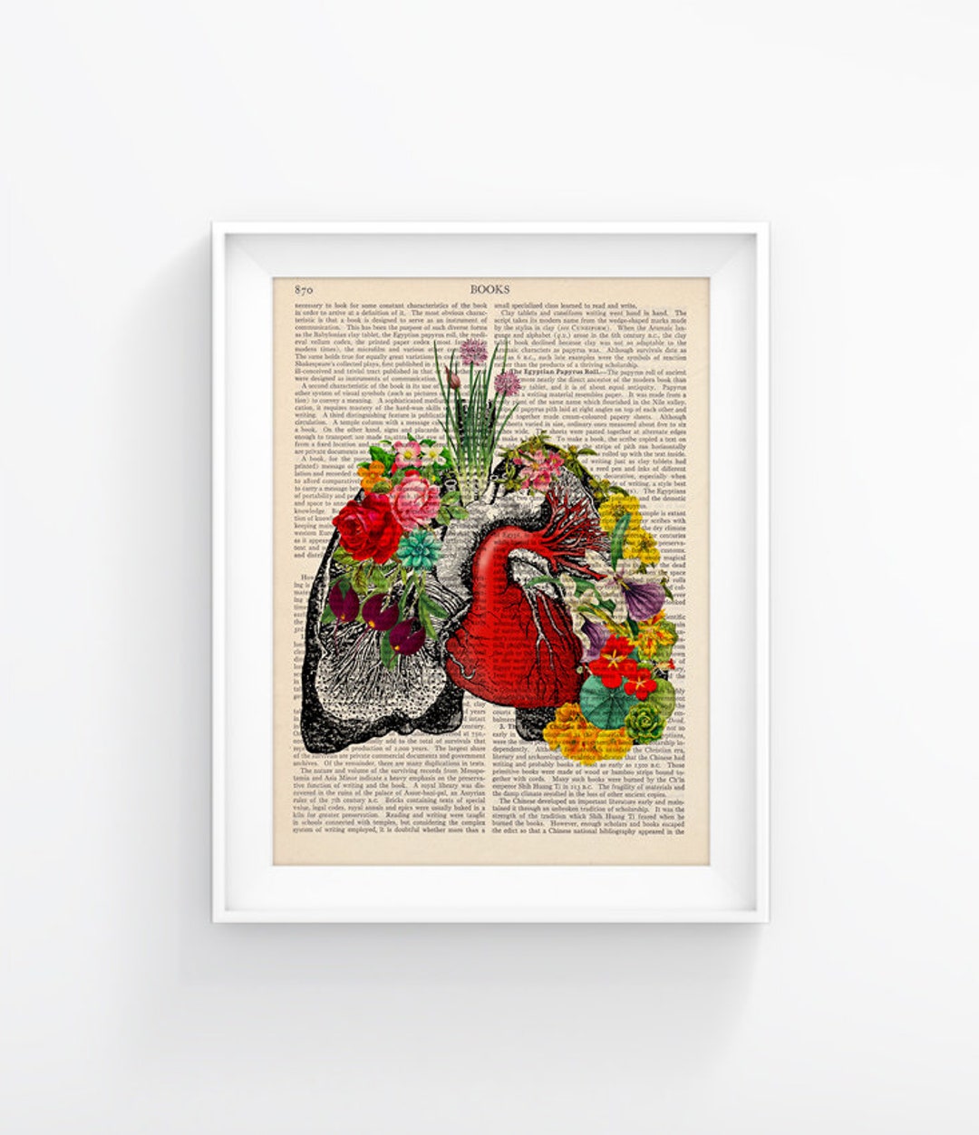 Anatomy Print, Medical Poster / Music of the Heart/ Vintage ...
