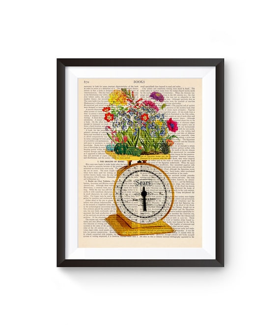 palm Interesseren vriendschap Retro schaal print keukenweegschaal keuken muur print - Etsy België