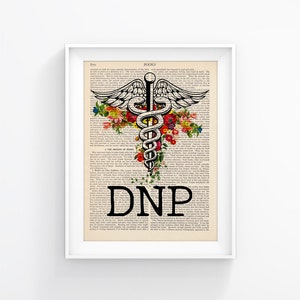 DNP, Doctor of Nursing Practice illustration, Medical Symbol,Medical School, DNP Vintage Print, Doctor Gift 172