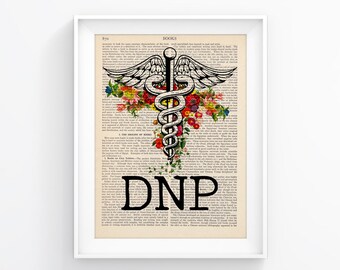 DNP, Doctor of Nursing Practice illustration, Medical Symbol,Medical School, DNP Vintage Print, Doctor Gift 172