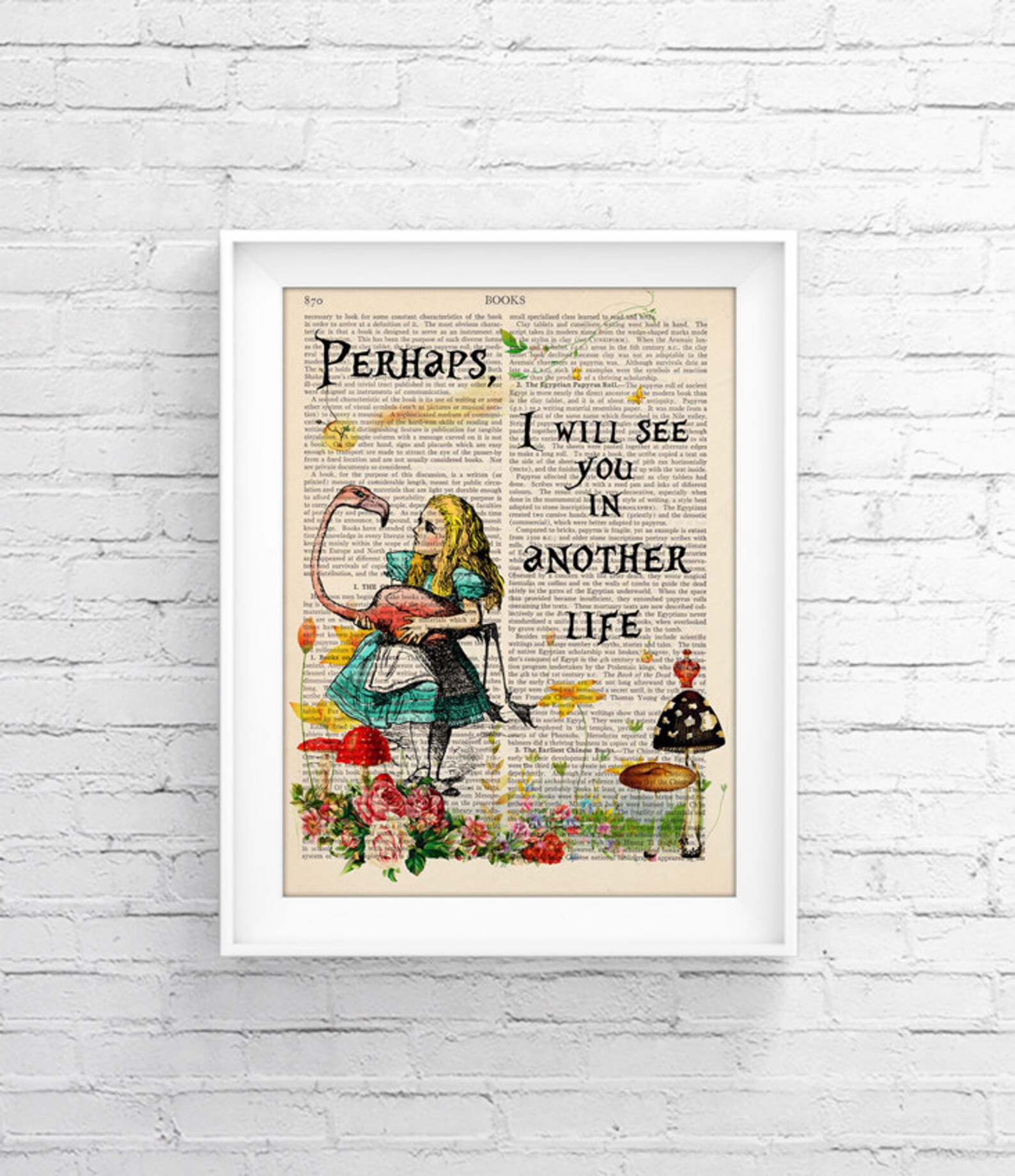 Decorative Art Book Page Upcycled Page Print Vintage Etsy